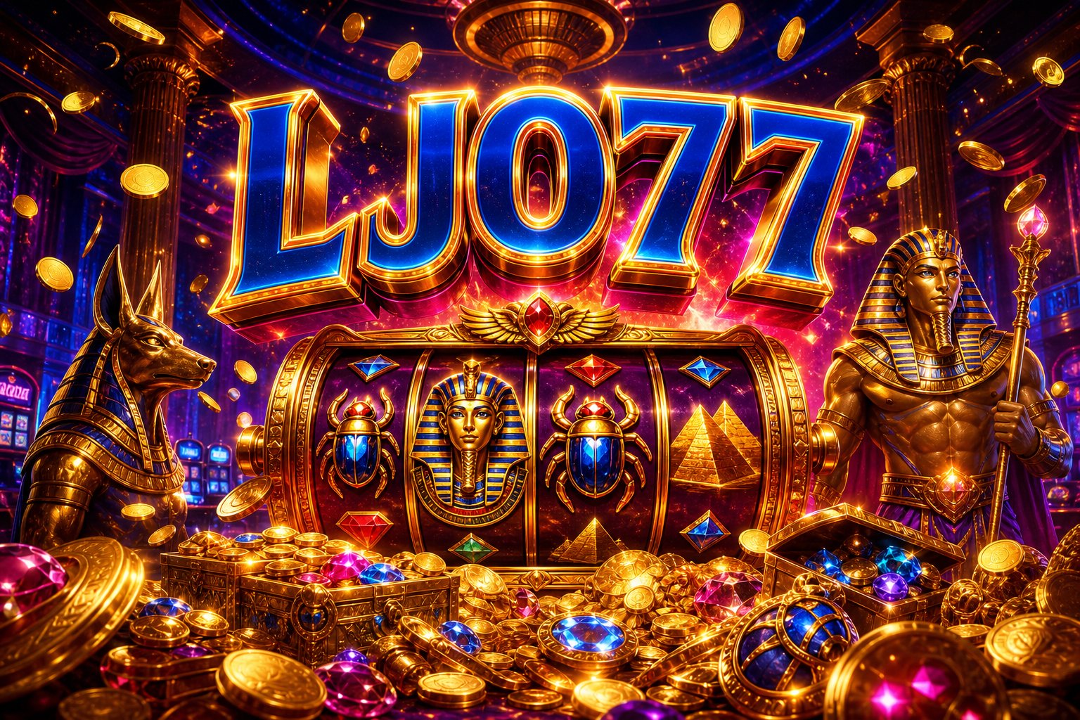 Tampilan halaman utama Fortune Ox di aplikasi LJO77 pada layar ponsel Android