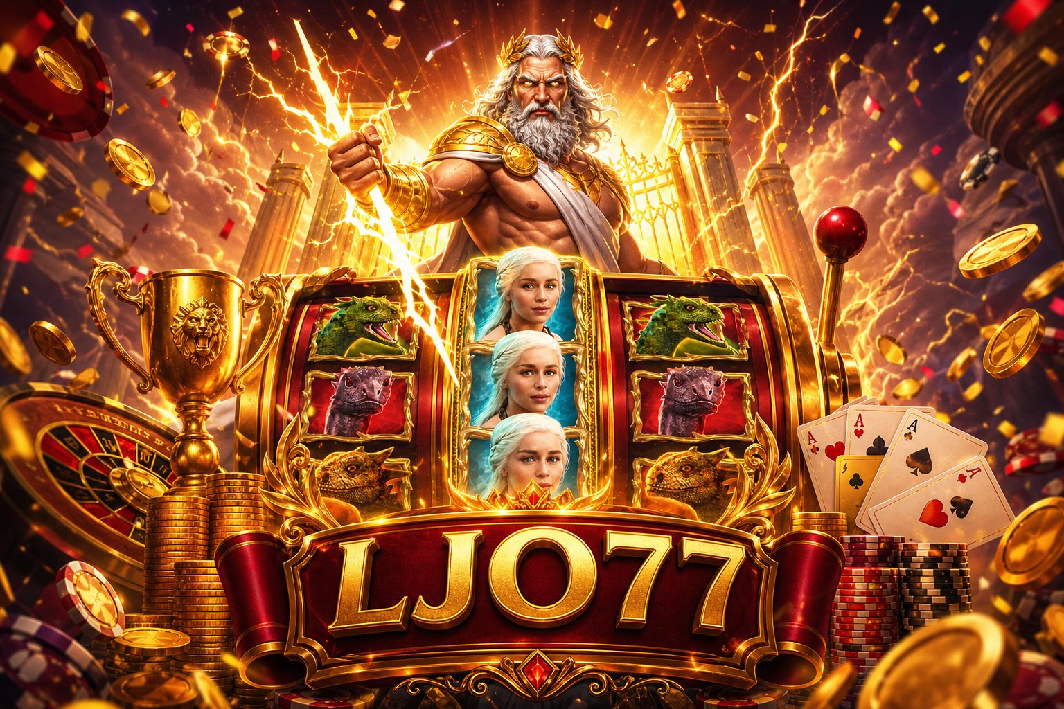Tampilan beranda Fortune Tiger di aplikasi LJO77 dengan menu hadiah absen harian