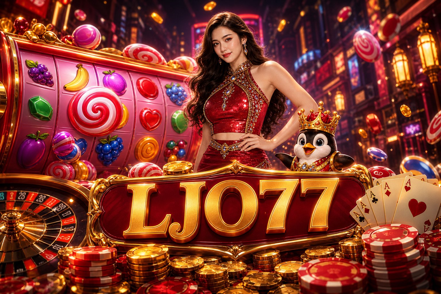 Tampilan antarmuka Fortune Mouse di aplikasi LJO77 pada perangkat Android